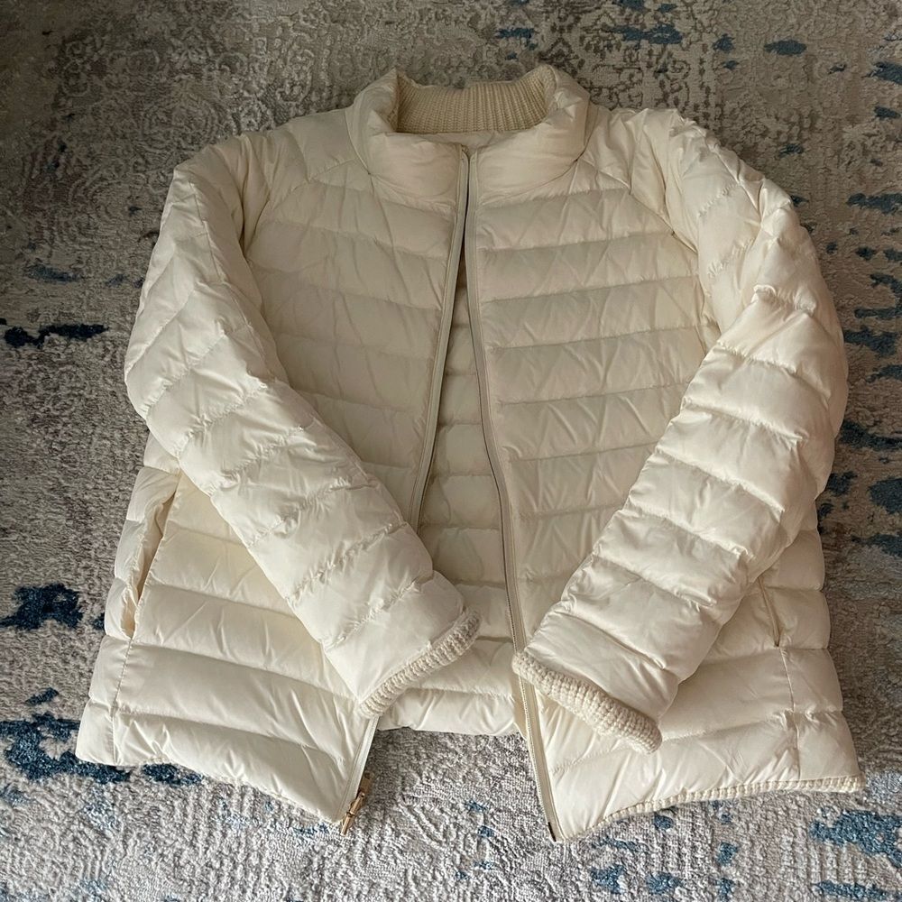 Women's Cream Quilted Jacket